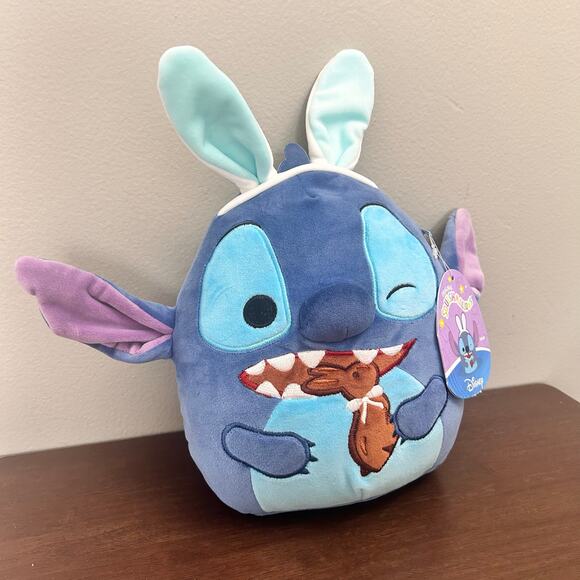 Squishmallows 8” Disney Stitch Eating Chocolate Bunny - Ultra Soft Plush Toy - Picture 2 of 7